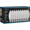 Mexen Nova 10x LED Izzó E27, C37, 10W, Hideg - 6500K, 1055 lm - L102-E27-1065-01x10