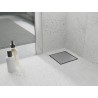 Mexen Flat-Q M13 négyzet alakú padlóösszefolyó 12 x 12 cm, inox - 1010012