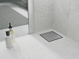 Mexen Flat-Q M13 négyzet alakú padlóösszefolyó 12 x 12 cm, inox - 1010012