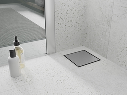 Mexen Flat-Q M13 padlóba süllyesztett, négyzet alakú lefolyó 15 x 15 cm, inox - 1010015