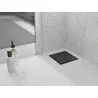 Mexen Flat-Q M13 padlószintű padlóösszefolyó, négyzet alakú, 15 x 15 cm, fekete - 1710015