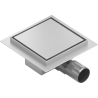 Mexen Flat-Q M13 négyzet alakú padlóösszefolyó 20 x 20 cm, inox - 1010020