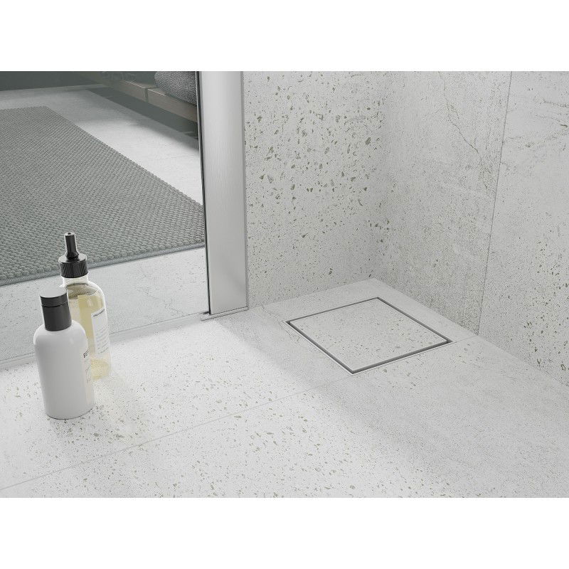 Mexen Flat-Q M13 sifon de podea pătrat 12 x 12 cm, alb - 1210012