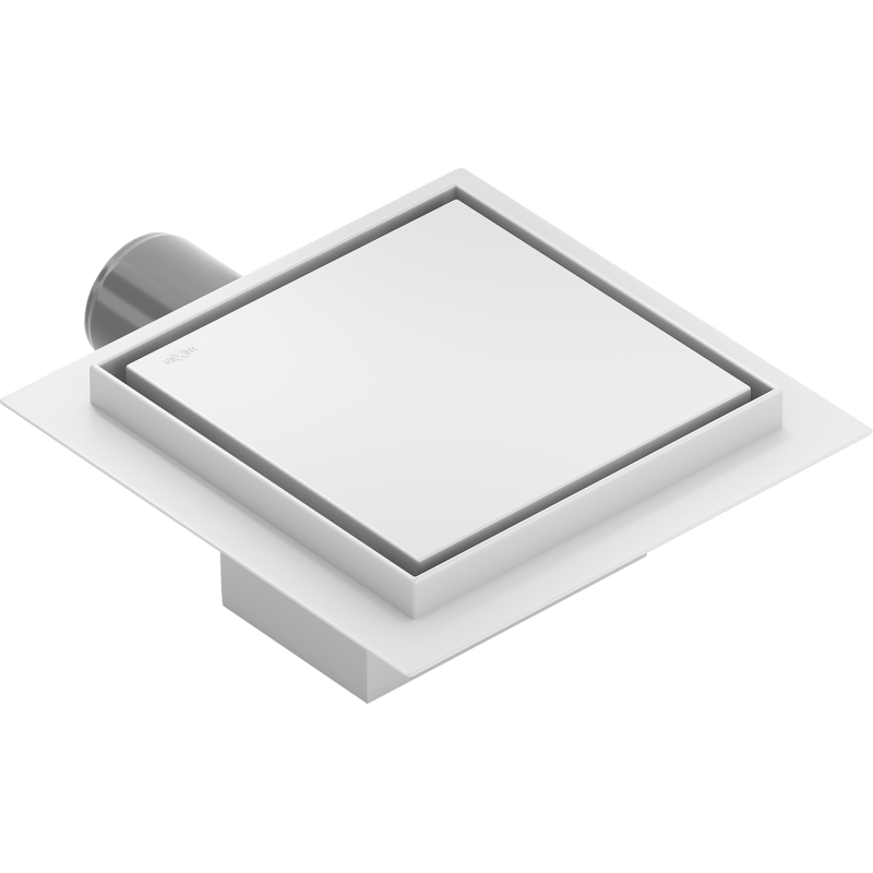 Mexen Flat-Q M13 padlóösszefolyó négyzet alakú 12 x 12 cm, fehér - 1210012