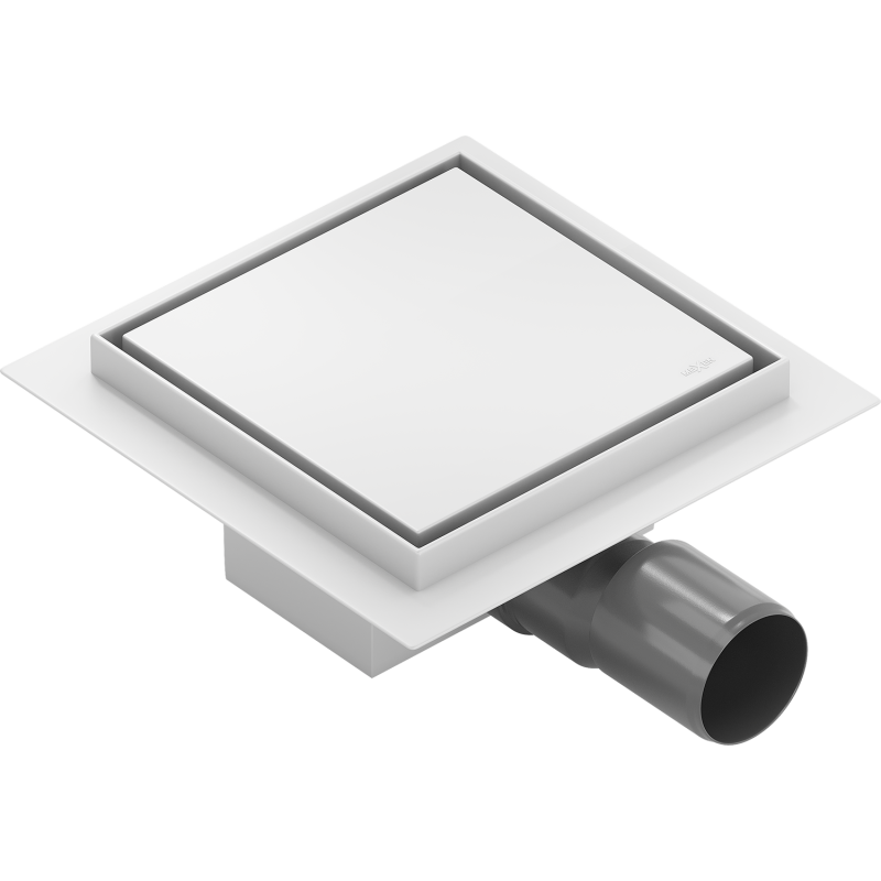 Mexen Flat-Q M13 sifon de podea pătrat 12 x 12 cm, alb - 1210012