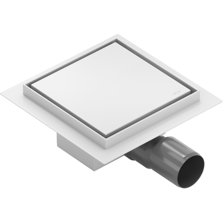Mexen Flat-Q M13 scurgere de pardoseală pătrată 15 x 15 cm, albă - 1210015