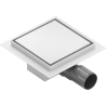 Mexen Flat-Q M13 padlóba süllyesztett négyzet alakú 15 x 15 cm, fehér - 1210015