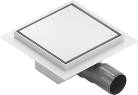 Mexen Flat-Q M13 scurgere de pardoseală pătrată 15 x 15 cm, albă - 1210015