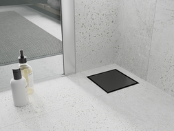 Mexen Flat-Q M13 rigolă de pardoseală pătrată 25 x 25 cm, neagră - 1710025