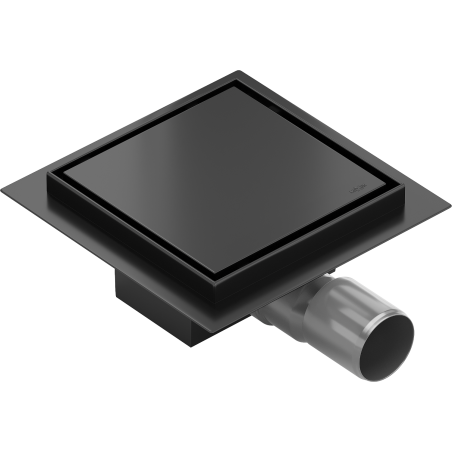 Mexen Flat-Q M13 scurgător de pardoseală pătrat 20 x 20 cm, negru - 1710020