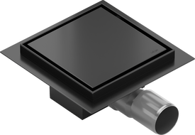 Mexen Flat-Q M13 scurgător de pardoseală pătrat 20 x 20 cm, negru - 1710020