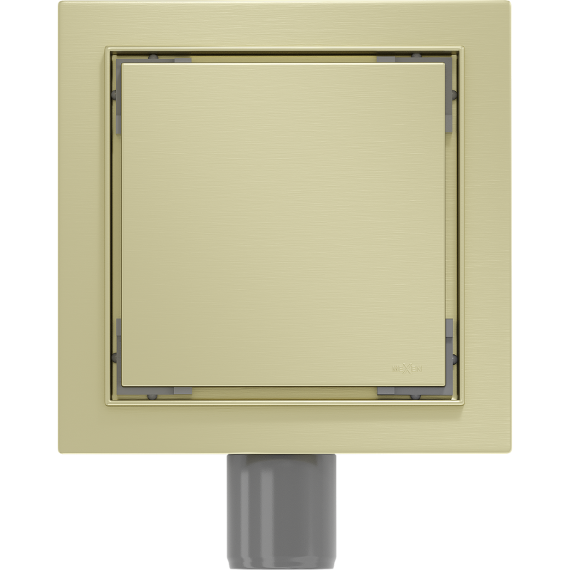 Mexen Flat-Q M13 padlólefolyó négyzet alakú, 15 x 15 cm, arany kefélt - 1A10015