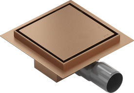 Mexen Flat-Q M13 sifon de pardoseală pătrat 12 x 12 cm, cupru periat - 1C10012
