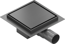 Mexen Flat-Q M13 încastrare pardoseală pătrată 12 x 12 cm, gri armă periat - 1E10012