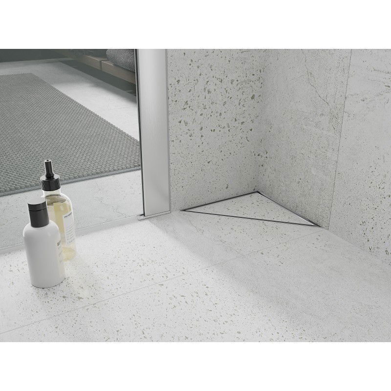 Mexen Flat-T M13 scurgere de podea triunghiulară 20 x 20 cm, inox - 1010320