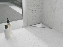 Mexen Flat-T M13 háromszögletű padlóösszefolyó 20 x 20 cm, inox - 1010320