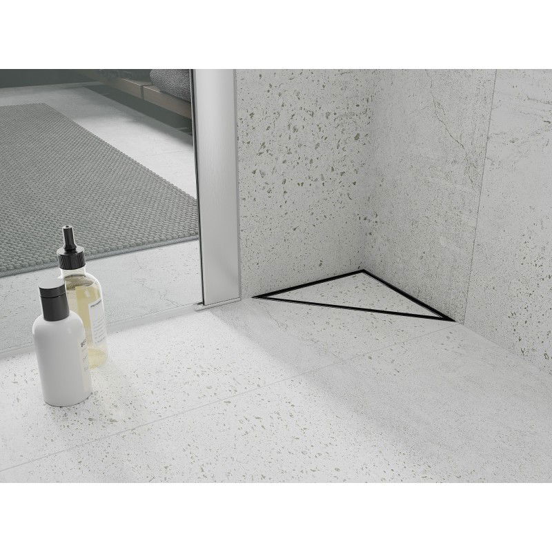 Mexen Flat-T M13 scurgere de podea triunghiulară 20 x 20 cm, negru - 1710320