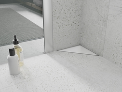 Mexen Flat-T M13 háromszögletű padlóösszefolyó 20 x 20 cm, fehér - 1210320