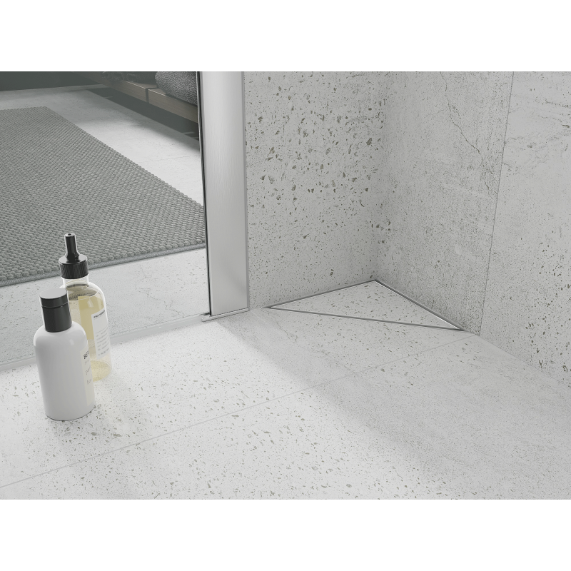 Mexen Flat-T M13 rigolă de podea triunghiulară 20 x 20 cm, albă - 1210320