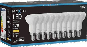 Mexen Nova 10x LED izzó E14, R50, 4,5W, Meleg - 3000K, 470 lm - L103-E14-0530-01x10