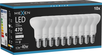 Mexen Nova 10x LED izzó E14, R50, 4,5W, Semleges - 4000K, 470 lm - L103-E14-0540-01x10