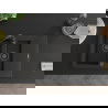 Chiuvetă de granit Mexen Gaspar 1,5 compartimente cu scurgător 737 x 475 mm, negru/auriu metalic, sifon negru - 6507731505-75-B