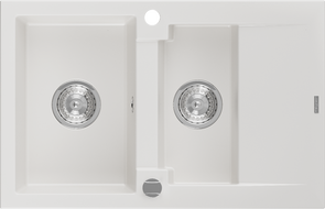 Mexen Gaspar 1.5-medencés gránit mosogató rövid edényszárítóval 737 x 475 mm, Fehér - 6507731505-20