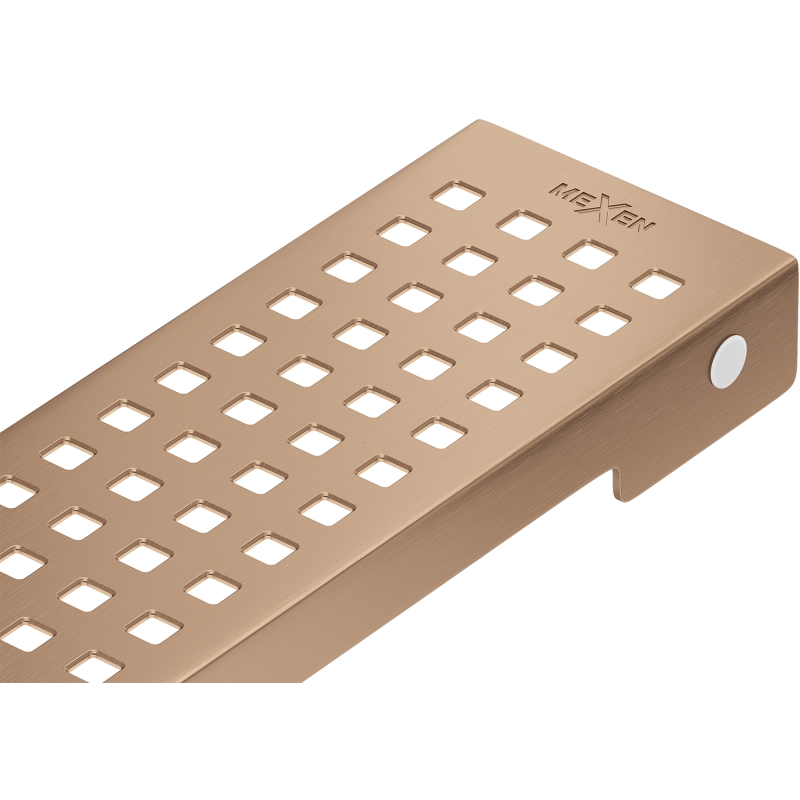 Mexen Flat M08 lineáris lefolyó takaró 70 cm, kefélt réz - 1C25070