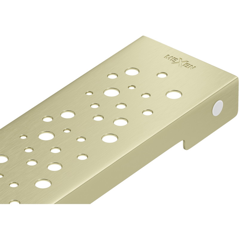Mexen Flat M12 vonalmenti lefolyó takaróelem, 70 cm, arany kefe - 1A21070