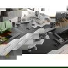 Mexen Gaspar Chiuvetă de granit de 1,5 compartiment cu picurător mic 737 x 475 mm, Neagră/Argintiu metalic - 6507731505-73