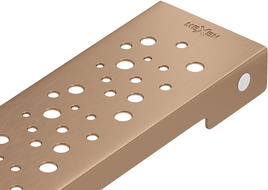 Mexen Flat M12 vonalmenti vízelvezető burkolat 60 cm. kefélt réz - 1C21060