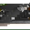 Mexen Gaspar Chiuvetă de granit de 1,5 compartiment cu picurător mic 737 x 475 mm, Neagră/Argintiu metalic - 6507731505-73