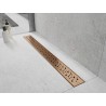 Mexen Flat M12 burkolat lineáris lefolyóhoz 80 cm, csiszolt réz - 1C21080