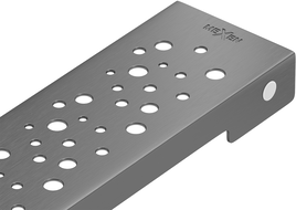 Mexen Flat M12 álcázó elem vonalmenti lefolyóhoz, 100 cm, szálcsiszolt gun gray - 1E21100