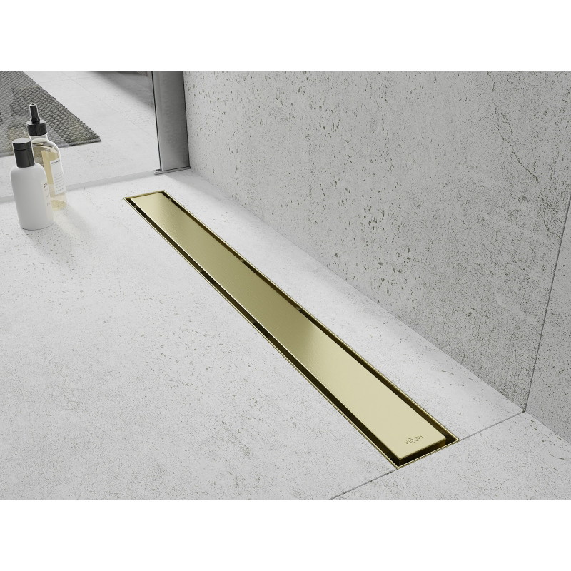 Mexen Flat Mască M13 2în1 pentru scurgere liniară 100 cm, auriu periat - 1A19100
