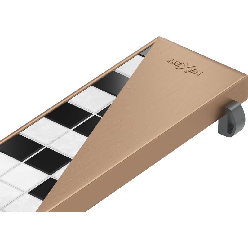 Mexen Flat M13 mascherina 2 în 1 pentru scurgere liniară 50 cm, cupru periat - 1C19050