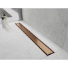 Mexen Flat M13 kétfunkciós burkolat vonalmenti lefolyóhoz 50 cm, kefeolt réz - 1C19050