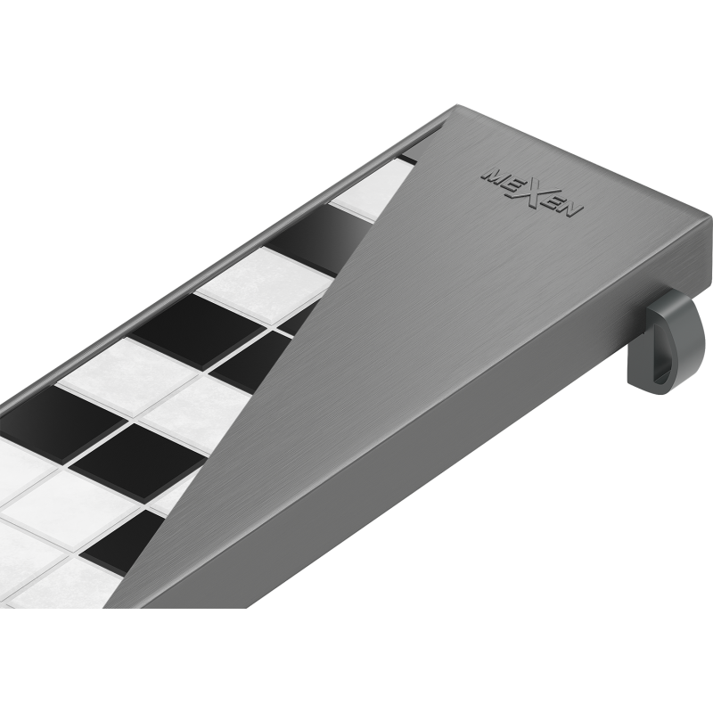 Mexen Flat M13 mască 2 în 1 pentru scurgere liniară 90 cm, gri pistol periat - 1E19090