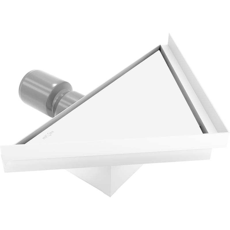 Mexen Flat-T M13 rigolă de podea triunghiulară 20 x 20 cm, albă - 1210320