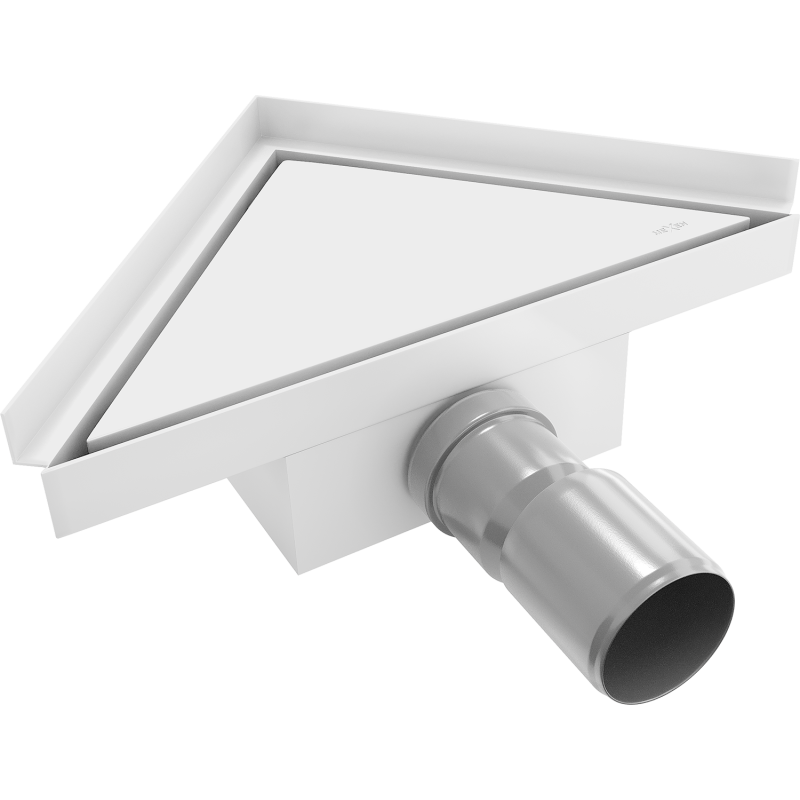 Mexen Flat-T M13 rigolă de podea triunghiulară 20 x 20 cm, albă - 1210320