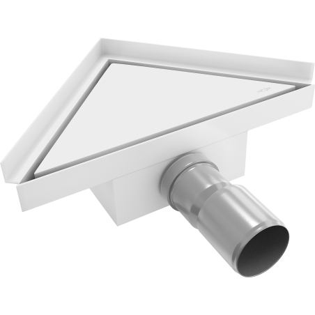 Mexen Flat-T M13 háromszögletű padlóösszefolyó 20 x 20 cm, fehér - 1210320