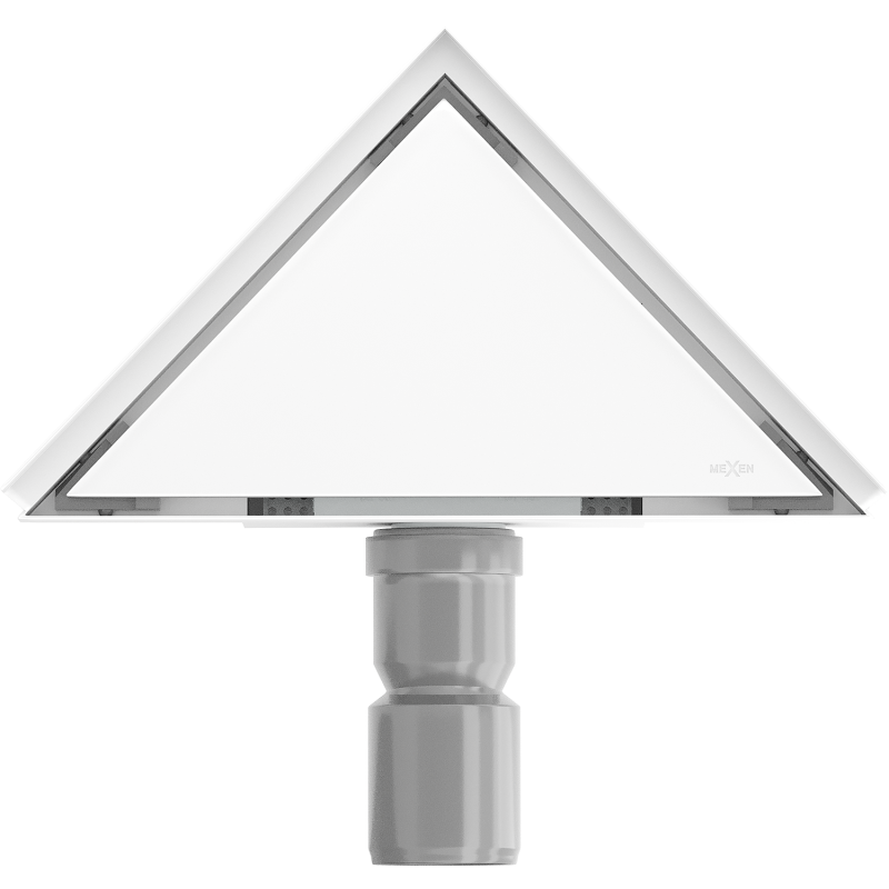 Mexen Flat-T M13 háromszögletű padlóösszefolyó 20 x 20 cm, fehér - 1210320