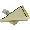 Mexen Flat-T M13 háromszögletű padlóösszefolyó 20 x 20 cm, arany szálcsiszolt - 1A10320