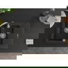Mexen Gaspar chiuvetă din granit 1,5 camere cu scurgător 737 x 475 mm, negru/auriu metalic, sifon crom - 6507731505-75