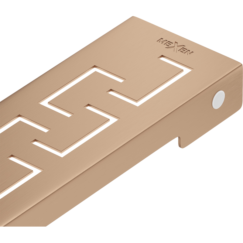 Mexen Flat M15 burkolat a 100 cm-es lineáris lefolyóhoz, kefélt réz - 1C24100