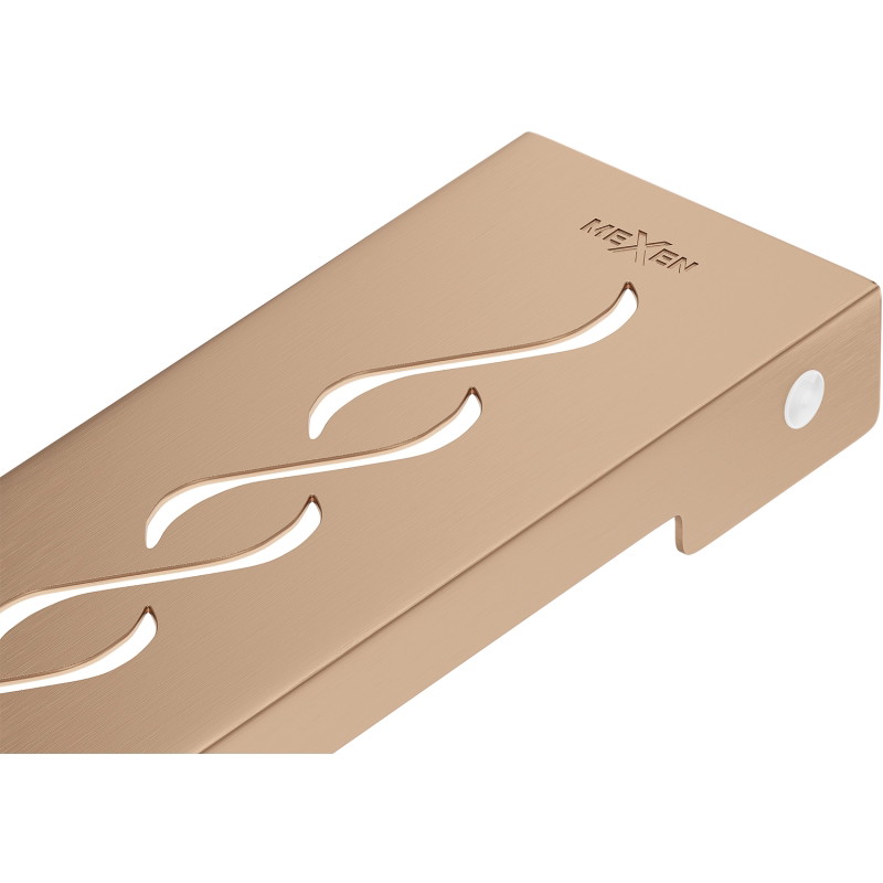 Mexen Flat M18 lineáris lefolyó takaró 50 cm, szálcsiszolt réz - 1C23050
