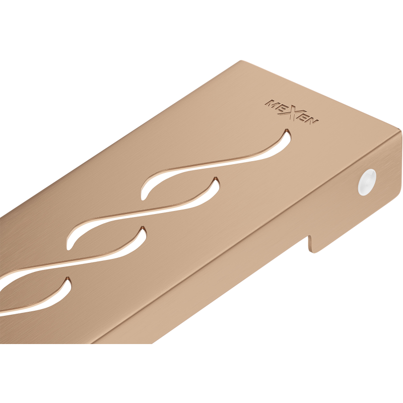 Mexen Flat M18 rejtett lineáris lefolyó 90 cm, kefélt réz - 1C23090