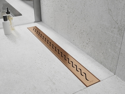 Mexen Flat M18 masca pentru scurgere liniară 90 cm, cupru periat - 1C23090