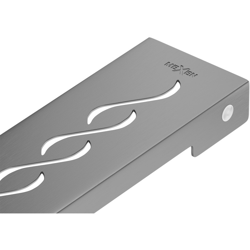 Mexen Flat M18 vonalmenti lefolyó fedő 50 cm, gun gray kefe - 1E23050