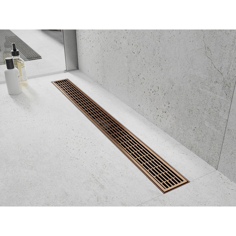 Mexen Flat M33 álcázóelem vonalmenti lefolyóhoz 50 cm, kefélt réz - 1C33050